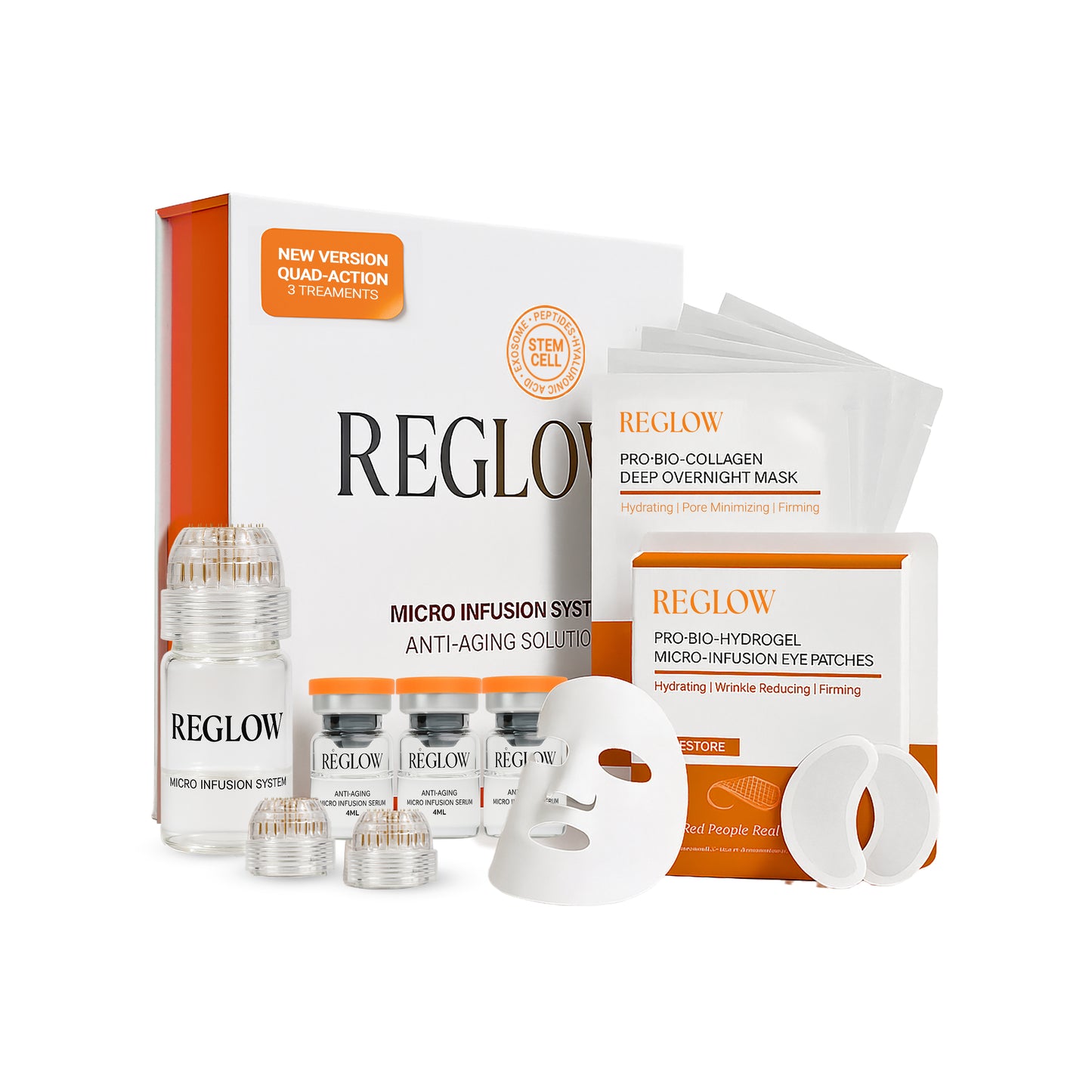 ReGlow Complete Anti-Aging & Radiance Kit – Award Winning Stem Cell + Exosome
