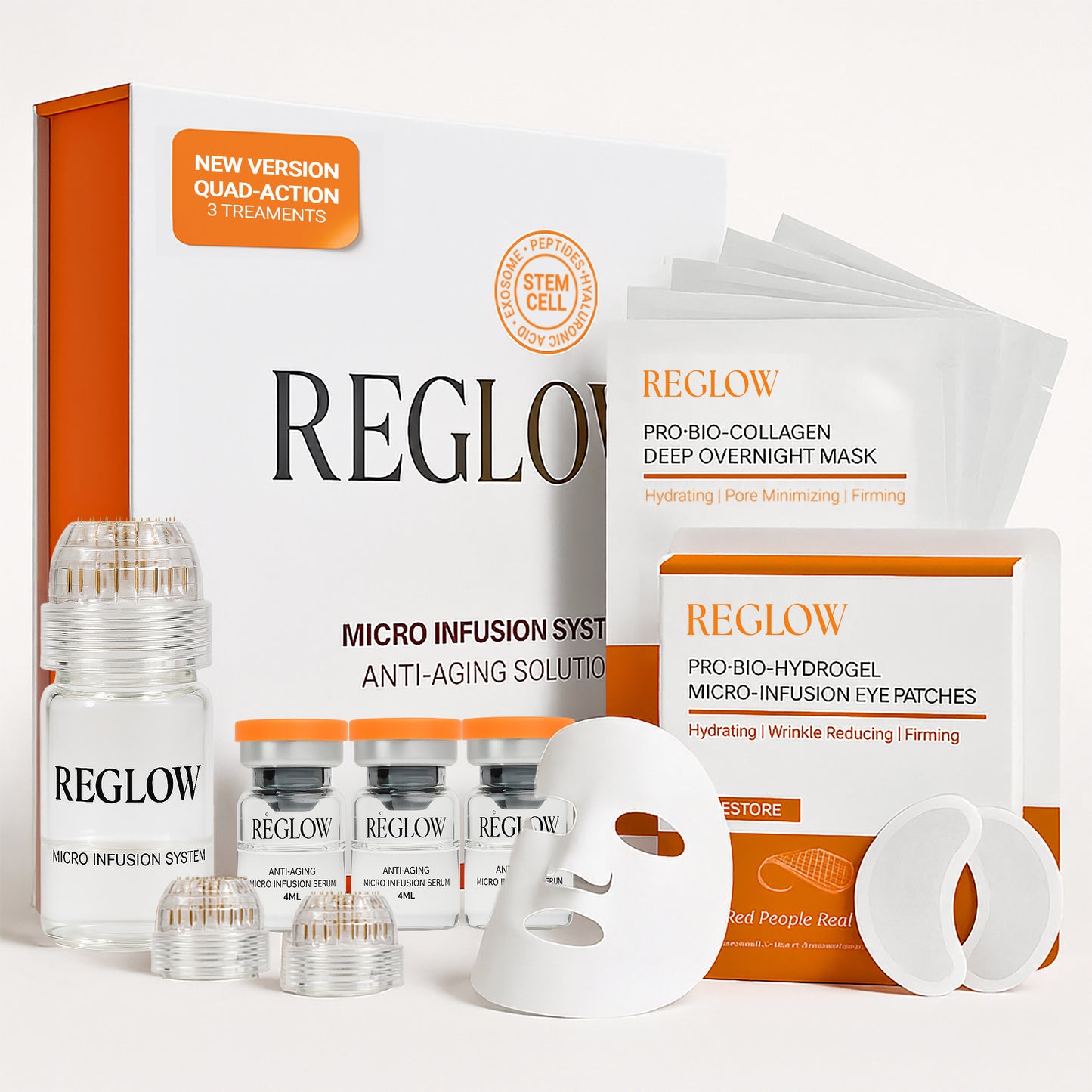 ReGlow Complete Anti-Aging & Radiance Kit – Award Winning Stem Cell + Exosome