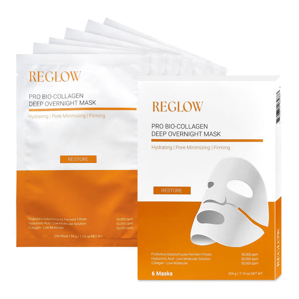 Mascarilla de noche profunda ReGlow RESTORE PRO Bio-Collagen - Paquete de 6