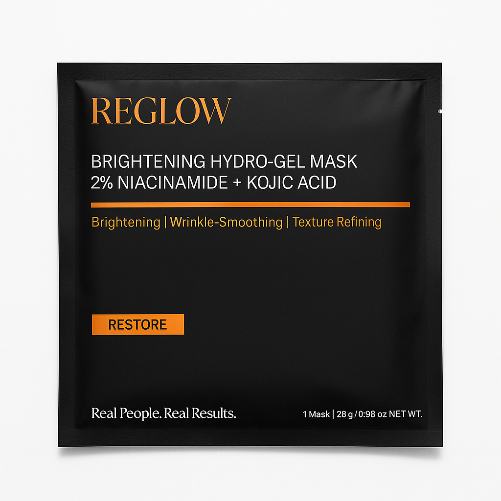 Brightening Hydro-Gel Mask – 2% Niacinamide + PDRN + Kojic Acid – Radiance Boost + Dark Spot Correction Mask – 4 Pack