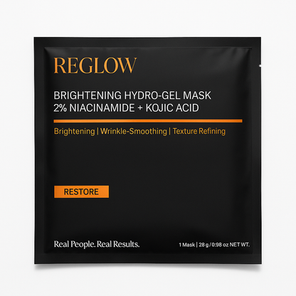 Brightening Hydro-Gel Mask – 2% Niacinamide + PDRN + Kojic Acid – Radiance Boost + Dark Spot Correction Mask – 4 Pack