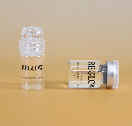 ReGlow Extra Treatment – ​​멸균 마이크로 주입 시스템 + 안티에이징 세럼 리필