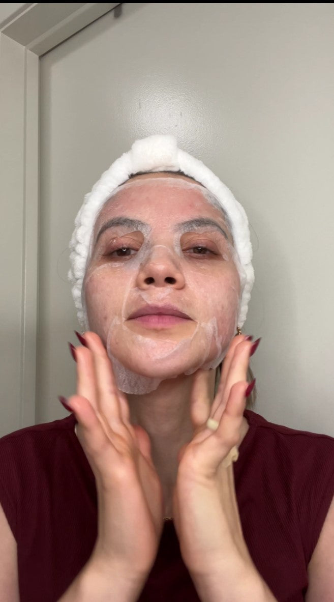 Mascarilla facial con infusión de colágeno