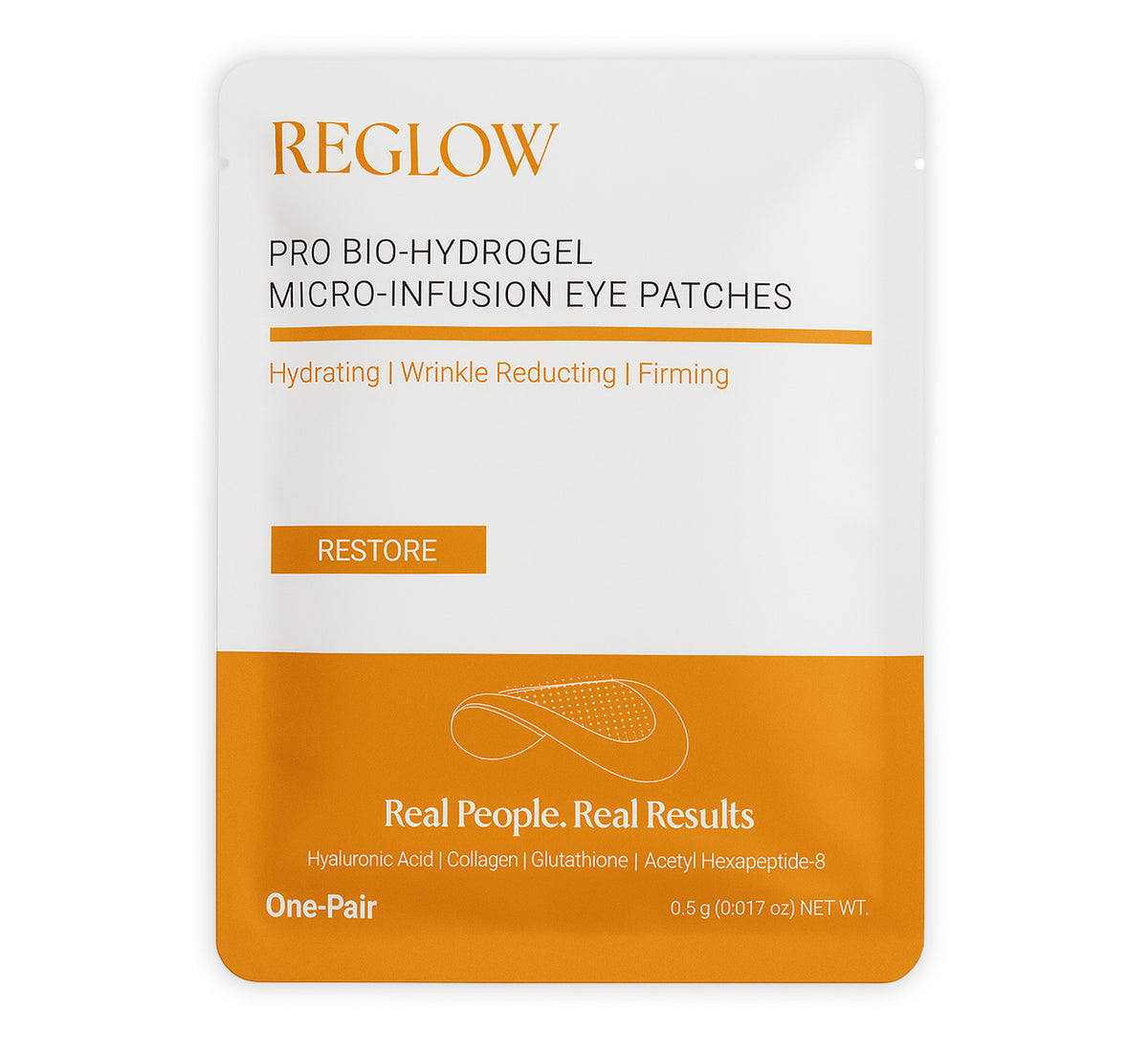 ReGlow Pro Bio-Hydrogel Micro-Infusion Eye Patches 4-pair box