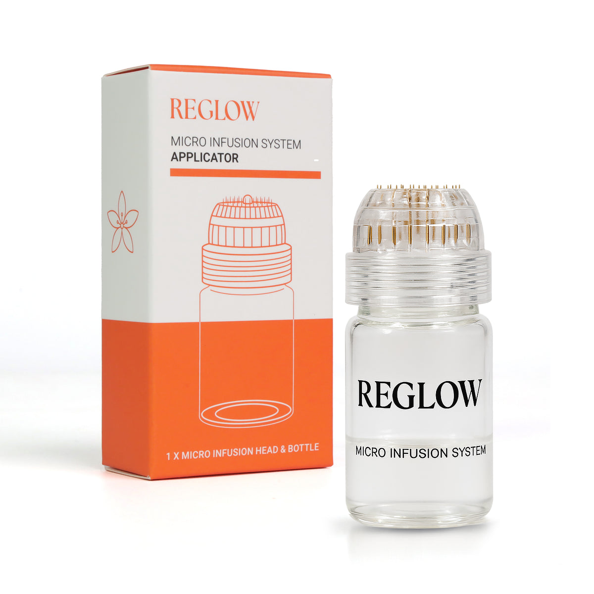 ReGlow Micro-Infusion Applicator Replacement with reusable reservoir and applicator head